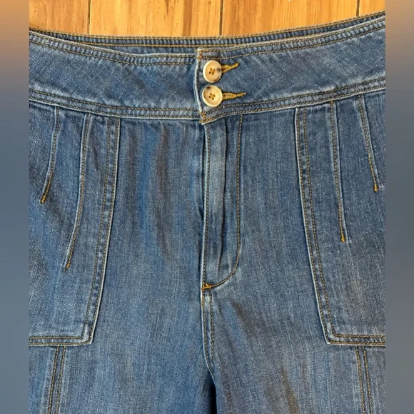 Anthropologie Pilcro & Letterpress Ultra High Rise Wide Leg Cropped Jean Size 31 - Picture 5 of 12